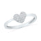 10kt White Gold Women's Round Diamond Heart Cluster Ring 1/10 Cttw - FREE Shipping (US/CAN)-Gold & Diamond Heart Rings-5-JadeMoghul Inc.