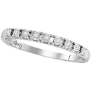 10kt White Gold Women's Round Diamond Illusion-set Band 1/20 Cttw - FREE Shipping (US/CAN)-Gold & Diamond Bands-5-JadeMoghul Inc.