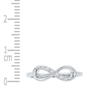 10kt White Gold Women's Round Diamond Infinity Band Ring 1/20 Cttw - FREE Shipping (US/CAN)-Gold & Diamond Rings-5-JadeMoghul Inc.