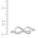 10kt White Gold Women's Round Diamond Infinity Fashion Ring 1/12 Cttw - FREE Shipping (US/CAN)-Gold & Diamond Rings-5-JadeMoghul Inc.