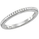 10kt White Gold Women's Round Diamond Single Row Stackable Band Ring 1/8 Cttw - FREE Shipping (US/CAN)-Rings And Bands-5-JadeMoghul Inc.