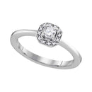 10kt White Gold Women's Round Diamond Solitaire Bridal Wedding Engagement Ring 1/4 Cttw - FREE Shipping (US/CAN)-Gold & Diamond Engagement & Anniversary Rings-5.5-JadeMoghul Inc.