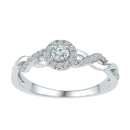 10kt White Gold Women's Round Diamond Solitaire Bridal Wedding Engagement Ring 1/5 Cttw - FREE Shipping (US/CAN)-Wedding Jewelry-9-JadeMoghul Inc.
