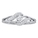 10kt White Gold Women's Round Diamond Solitaire Bridal Wedding Engagement Ring 1/6 Cttw - FREE Shipping (US/CAN)-Gold & Diamond Engagement & Anniversary Rings-5-JadeMoghul Inc.