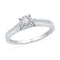 10kt White Gold Womens Round Diamond Solitaire Bridal Wedding Engagement Ring 1/6 Cttw - FREE Shipping (US/CAN)-Gold & Diamond Engagement & Anniversary Rings-6.5-JadeMoghul Inc.