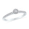 10kt White Gold Women's Round Diamond Solitaire Halo Promise Bridal Ring 1-6 Cttw - FREE Shipping (US/CAN)-Gold & Diamond Promise Rings-JadeMoghul Inc.