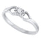 10kt White Gold Women's Round Diamond Solitaire Heart Promise Bridal Ring 1/10 Cttw - FREE Shipping (US/CAN)-Gold & Diamond Promise Rings-5-JadeMoghul Inc.