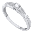 10kt White Gold Women's Round Diamond Solitaire Promise Bridal Ring 1/10 Cttw - FREE Shipping (US/CAN)-Gold & Diamond Promise Rings-5-JadeMoghul Inc.