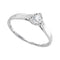 10kt White Gold Women's Round Diamond Solitaire Promise Bridal Ring 1/12 Cttw - FREE Shipping (US/CAN)-Gold & Diamond Promise Rings-5-JadeMoghul Inc.