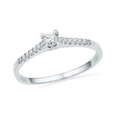 10kt White Gold Women's Round Diamond Solitaire Promise Bridal Ring 1/8 Cttw - FREE Shipping (US/CAN)-Gold & Diamond Promise Rings-5-JadeMoghul Inc.