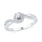 10kt White Gold Women's Round Diamond Solitaire Swirl Promise Bridal Ring 1/5 Cttw - FREE Shipping (US/CAN)-Gold & Diamond Promise Rings-5-JadeMoghul Inc.