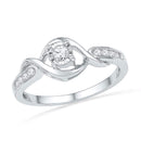 10kt White Gold Women's Round Diamond Solitaire Twist Promise Bridal Ring 1/6 Cttw - FREE Shipping (US/CAN)-Gold & Diamond Promise Rings-5-JadeMoghul Inc.