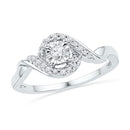 10kt White Gold Women's Round Diamond Solitaire Twist Promise Bridal Ring 1/6 Cttw - FREE Shipping (US/CAN)-Gold & Diamond Promise Rings-5-JadeMoghul Inc.