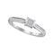 10kt White Gold Womens Round Diamond Square Cluster Bridal Wedding Engagement Ring 1-10 Cttw-Gold & Diamond Engagement & Anniversary Rings-JadeMoghul Inc.
