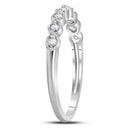 10kt White Gold Women's Round Diamond Stackable Band Ring 1-10 Cttw - FREE Shipping (US/CAN)-Gold & Diamond Rings-JadeMoghul Inc.