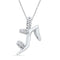 10kt White Gold Women's Round Diamond Stiletto Shoe Pendant 1-20 Cttw - FREE Shipping (US/CAN)-Pendants And Necklaces-JadeMoghul Inc.