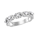 10kt White Gold Women's Round Diamond Twist Stackable Band Ring 1-3 Cttw - FREE Shipping (US/CAN)-Gold & Diamond Rings-JadeMoghul Inc.