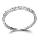 10kt White Gold Women's Round Diamond Wedding Band Ring 1/6 Cttw - FREE Shipping (US/CAN)-Gold & Diamond Wedding Jewelry-5-JadeMoghul Inc.