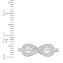 10kt White Gold Women's Round Pave-set Diamond Infinity Ring 1/5 Cttw - FREE Shipping (US/CAN)-Gold & Diamond Rings-5-JadeMoghul Inc.