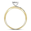 10kt Yellow Gold His & Hers Round Diamond Cluster Matching Bridal Wedding Ring Band Set 1/5 Cttw - FREE Shipping (US/CAN)-Gold & Diamond Trio Sets-8-JadeMoghul Inc.