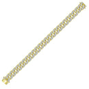 10kt Yellow Gold Mens Diamond Cuban Link Bracelet 7.00 Cttw-Gold & Diamond Bracelets-JadeMoghul Inc.