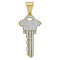 10kt Yellow Gold Mens Diamond Key Charm Fashion Pendant 5-8 Cttw - FREE Shipping (US/CAN)-Gold & Diamond Men Charms & Pendants-JadeMoghul Inc.