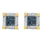 10kt Yellow Gold Men's Round Blue Color Enhanced Diamond 3D Cube Square Earrings 3-4 Cttw - FREE Shipping (USA/CAN)-Gold & Diamond Men Earrings-JadeMoghul Inc.