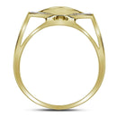 10kt Yellow Gold Men's Round Diamond Framed Square Cluster Ring 1/2 Cttw - FREE Shipping (US/CAN)-Gold & Diamond Rings-8-JadeMoghul Inc.