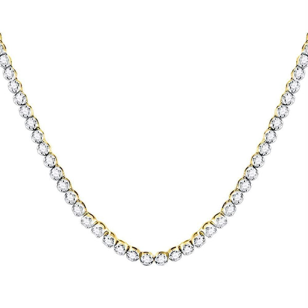 10kt Yellow Gold Men's Solitaire Linked 26" Necklace 1-Gold & Diamond Men Charms & Pendants-JadeMoghul Inc.