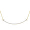 10kt Yellow Gold Women's Diamond Curved Bar Necklace 1/3 Cttw-Gold & Diamond Pendants & Necklaces-JadeMoghul Inc.