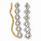 10kt Yellow Gold Women's Diamond Symmetrical Climber Earrings 1/4 Cttw-Gold & Diamond Earrings-JadeMoghul Inc.