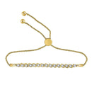 10kt Yellow Gold Women's Diamond Tennis Bolo Bracelet 1/5 Cttw-Gold & Diamond Bracelets-JadeMoghul Inc.
