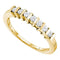 10kt Yellow Gold Women's Round Channel-set Diamond Single Row Band 1/6 Cttw - FREE Shipping (US/CAN)-Gold & Diamond Bands-5-JadeMoghul Inc.