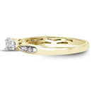 10kt Yellow Gold Women's Round Diamond 3-stone Bridal Wedding Engagement Ring 3/8 Cttw - FREE Shipping (US/CAN)-Gold & Diamond Engagement & Anniversary Rings-5-JadeMoghul Inc.