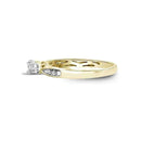 10kt Yellow Gold Women's Round Diamond 3-stone Bridal Wedding Engagement Ring 3/8 Cttw - FREE Shipping (US/CAN)-Gold & Diamond Engagement & Anniversary Rings-5-JadeMoghul Inc.