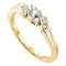 10kt Yellow Gold Women's Round Diamond 3-stone Promise Bridal Ring 1/10 Cttw - FREE Shipping (US/CAN)-Gold & Diamond Promise Rings-5-JadeMoghul Inc.