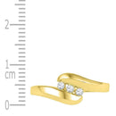 10kt Yellow Gold Women's Round Diamond 3-stone Promise Bridal Ring 1/8 Cttw - FREE Shipping (US/CAN)-Gold & Diamond Promise Rings-5-JadeMoghul Inc.