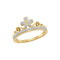 10kt Yellow Gold Womens Round Diamond Crown Tiara Band Ring 1/10 Cttw-Gold & Diamond Fashion Rings-8.5-JadeMoghul Inc.