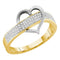 10kt Yellow Gold Women's Round Diamond Heart Love Band 1/6 Cttw - FREE Shipping (US/CAN)-Gold & Diamond Heart Rings-6-JadeMoghul Inc.
