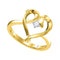 10kt Yellow Gold Women's Round Diamond Heart Love Promise Bridal Ring 1/20 Cttw - FREE Shipping (US/CAN)-Gold & Diamond Promise Rings-5-JadeMoghul Inc.