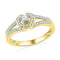 10kt Yellow Gold Women's Round Diamond Heart Love Promise Bridal Ring 1/4 Cttw - FREE Shipping (US/CAN)-Gold & Diamond Promise Rings-5.5-JadeMoghul Inc.