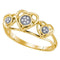 10kt Yellow Gold Women's Round Diamond Heart Love Ring .03 Cttw - FREE Shipping (US/CAN)-Gold & Diamond Heart Rings-5-JadeMoghul Inc.
