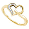 10kt Yellow Gold Women's Round Diamond Heart Love Ring 1/20 Cttw - FREE Shipping (US/CAN)-Gold & Diamond Heart Rings-5.5-JadeMoghul Inc.