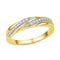 10kt Yellow Gold Women's Round Diamond Simple Band Ring 1/10 Cttw - FREE Shipping (US/CAN)-Gold & Diamond Bands-7.5-JadeMoghul Inc.