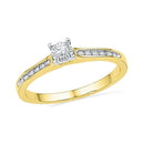 10kt Yellow Gold Women's Round Diamond Solitaire Bridal Wedding Engagement Ring 1/10 Cttw - FREE Shipping (US/CAN)-Gold & Diamond Engagement & Anniversary Rings-5-JadeMoghul Inc.