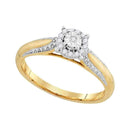 10kt Yellow Gold Women's Round Diamond Solitaire Bridal Wedding Engagement Ring 1/10 Cttw - FREE Shipping (US/CAN)-Gold & Diamond Engagement & Anniversary Rings-6-JadeMoghul Inc.