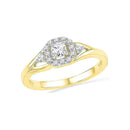 10kt Yellow Gold Women's Round Diamond Solitaire Bridal Wedding Engagement Ring 1/3 Cttw - FREE Shipping (US/CAN)-Gold & Diamond Engagement & Anniversary Rings-5-JadeMoghul Inc.