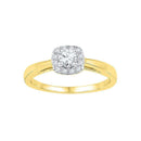10kt Yellow Gold Womens Round Diamond Solitaire Bridal Wedding Engagement Ring 1/3 Cttw-Gold & Diamond Engagement & Anniversary Rings-8.5-JadeMoghul Inc.