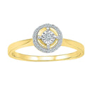 10kt Yellow Gold Women's Round Diamond Solitaire Halo Bridal Wedding Engagement Ring 1/12 Cttw - FREE Shipping (US/CAN)-Gold & Diamond Engagement & Anniversary Rings-5-JadeMoghul Inc.