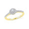 10kt Yellow Gold Women's Round Diamond Solitaire Halo Promise Bridal Ring 1-4 Cttw - FREE Shipping (US/CAN)-Gold & Diamond Promise Rings-JadeMoghul Inc.